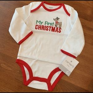 Carter’s My First Christmas Onesie (Size 6 Months)